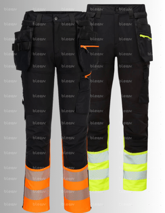PORTWEST DX457 Pantalon DX4 artisans haute-Visibilité classe 1 avec poches flottantes démontables